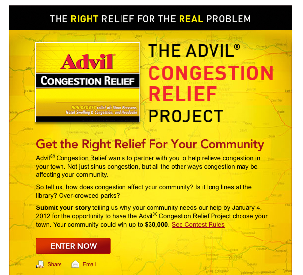Advil Congestion effort ties traffic gridlock to cold and flu misery