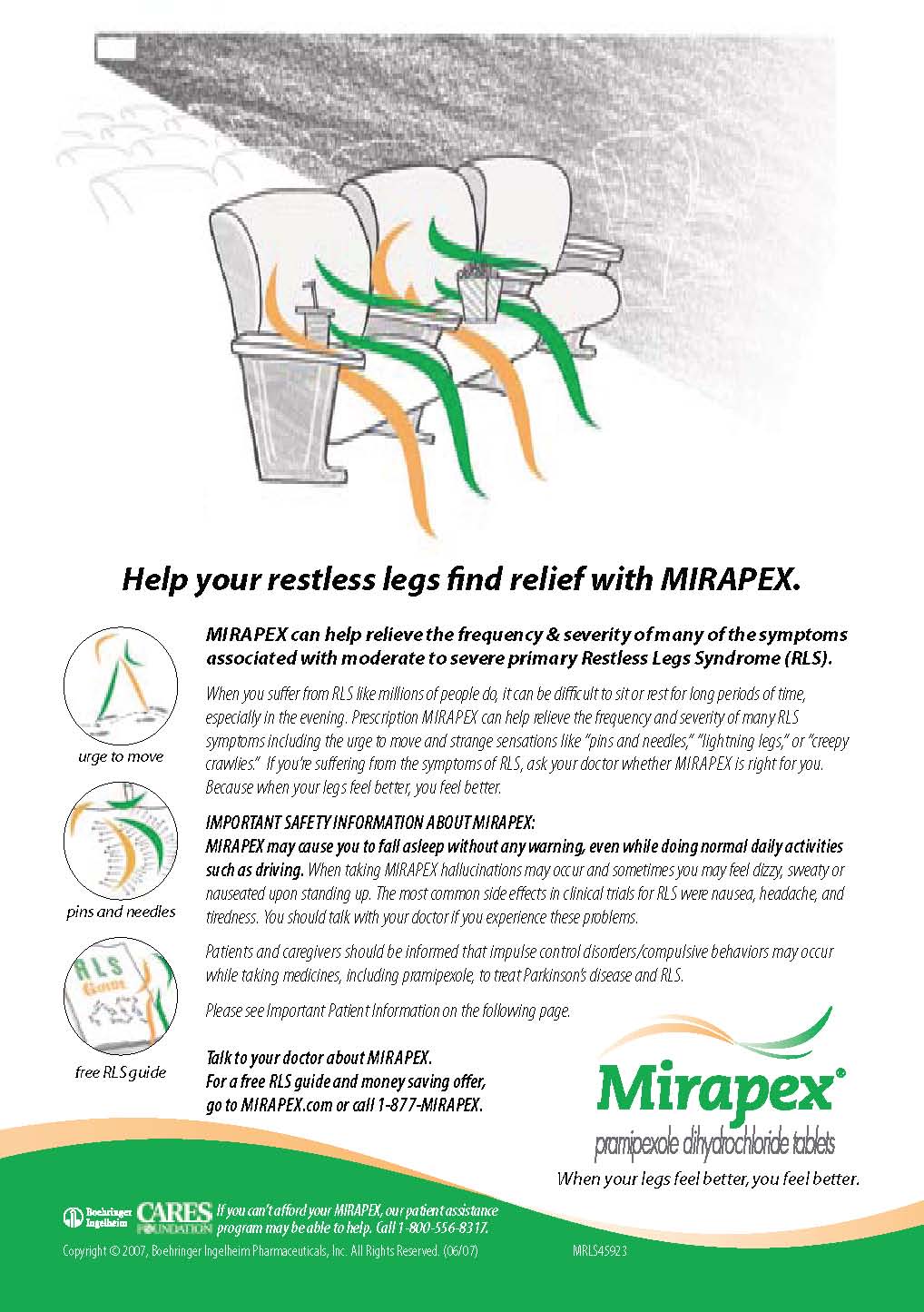 Mirapex campaign gets kick from research