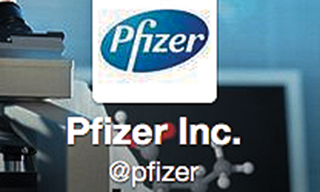 Pfizer's Twitter feed