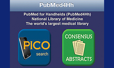 the iPhone app PubMed4h