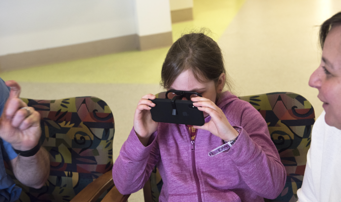 First understanding, next adherence? Using VR to help kids visualize medical findings