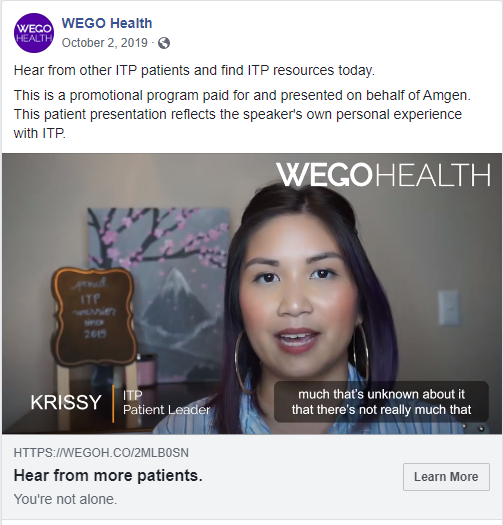 Wego Health's ITP Campaign