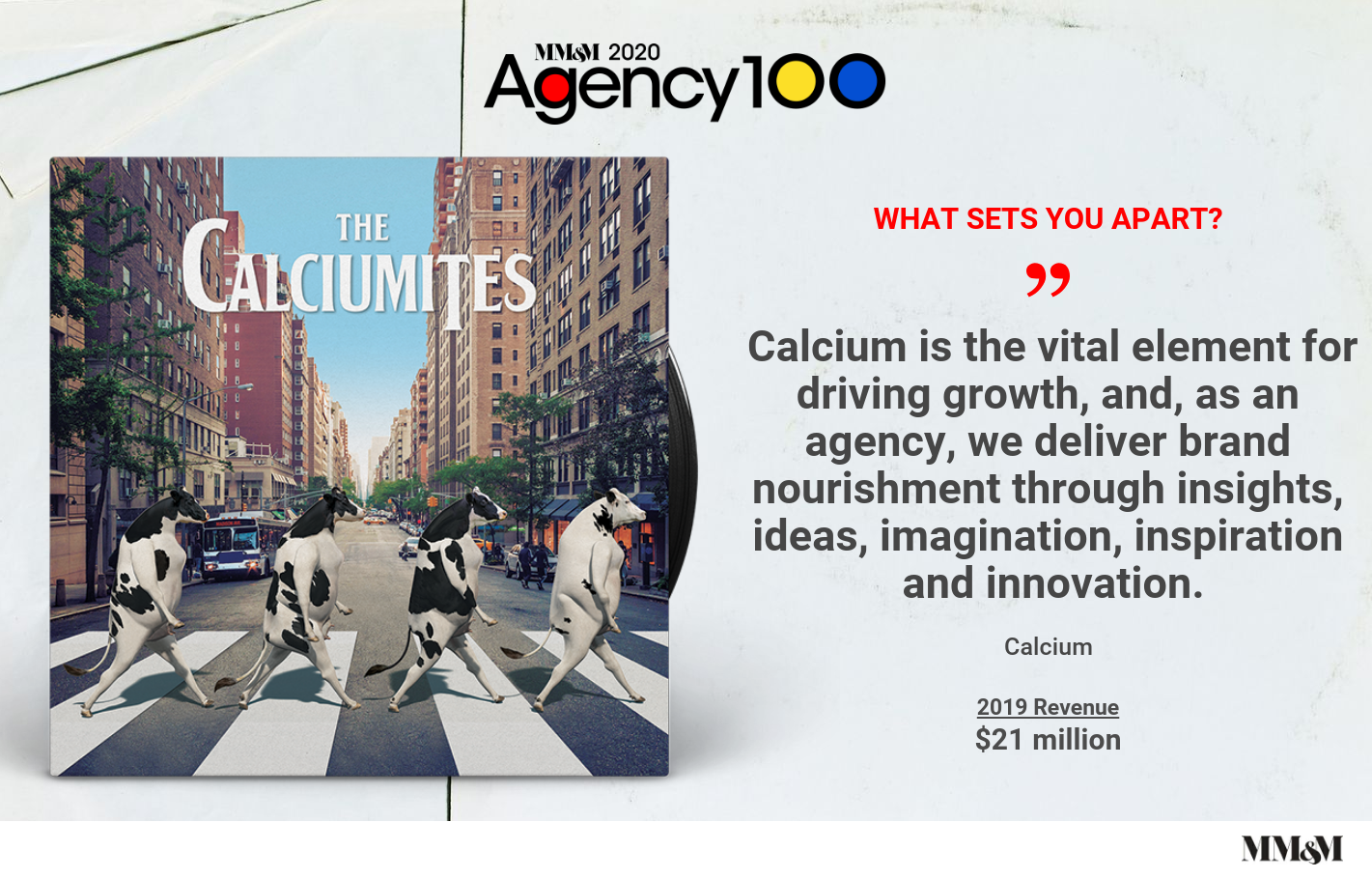 Agency 100 2020: Calcium