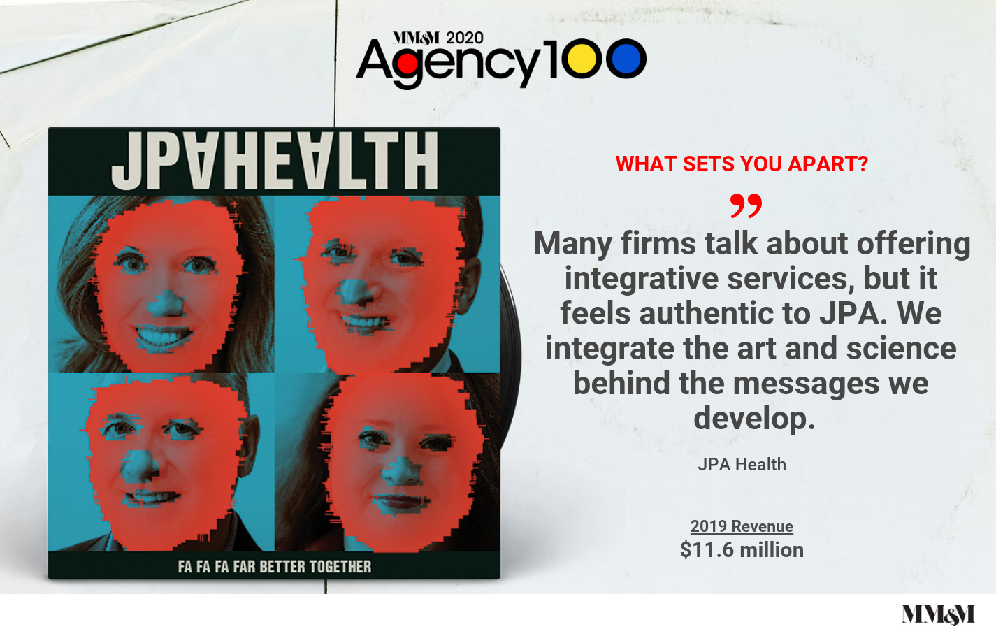 Agency 100 2020: JPA Health
