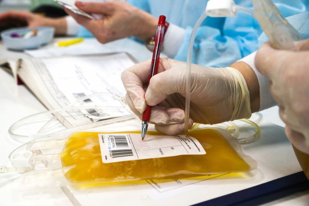 Blood transfusion unit at Moscow's No 52 Municipal Clinical Hospital