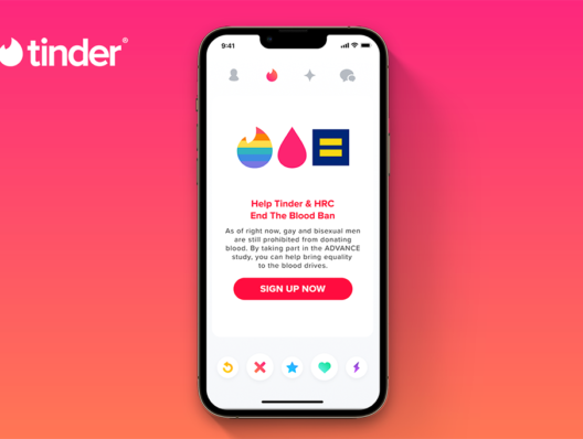 Tinder and Human Rights Campaign partner to end LGBTQIA+ blood bans