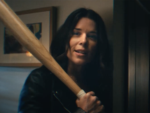 First Look: Neve Campbell gets bloody for the American Red Cross