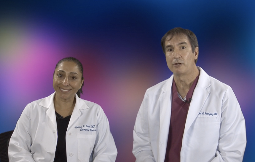 The study’s primary author, Robert Rodriguez, an ER physician at the University of California, San Francisco, appears together with a colleague in one of the videos shown to unvaccinated patients.