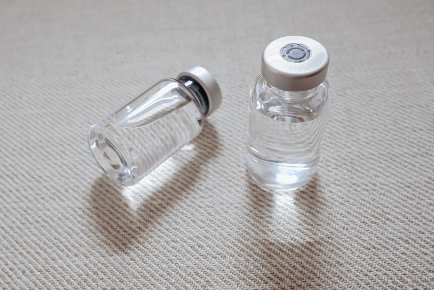 Medical Vials Filled With Liquid Solution