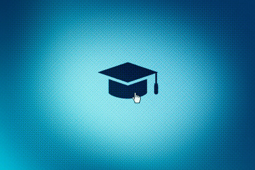 Mortarboard icon on screen