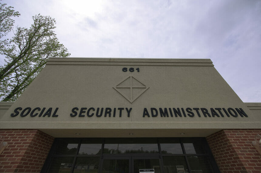 Social security administration sign