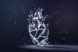 Broken glass Heart