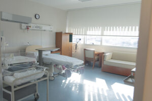 Empty delivery room at hospital inn a sunny day