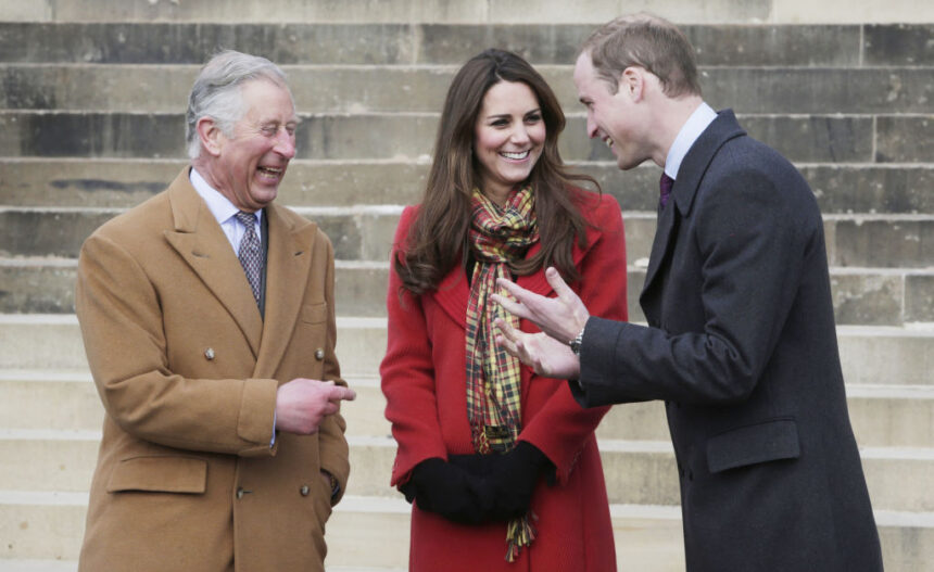 Prince Charles, Prince of Wales, Catherine, Duchess of Cambridge and Prince William.