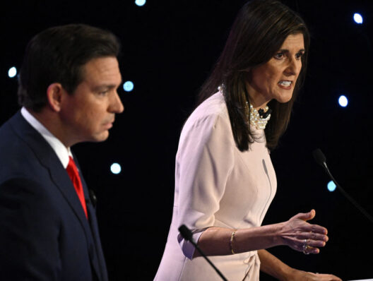 In a fractious rerun, GOP rivals Haley and DeSantis debate healthcare. Trump sits it out.