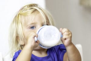 Child having her milk