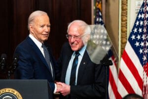 President Joe Biden and Senator Bernie Sanders.
